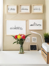 Load image into Gallery viewer, Digital-printed city skyline on wood frame