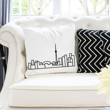 Load image into Gallery viewer, City Skyline Cushions - White - Travel Home Decor