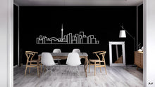 Load image into Gallery viewer, Minimalist Wall Decal - Toronto Skyline - Decorative wall sticker for your home decor (no birds) - Travel themed Scandinavian inspired