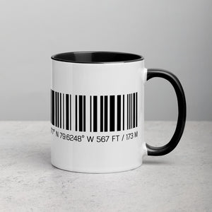 YYZ Mug with black Inside - Toronto Pearson Coordinates - Collectible Travel Mug