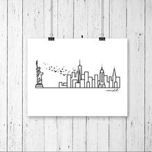 Load image into Gallery viewer, City Skyline Prints - UNFRAMED digital poster print - 18&quot;x24&quot;