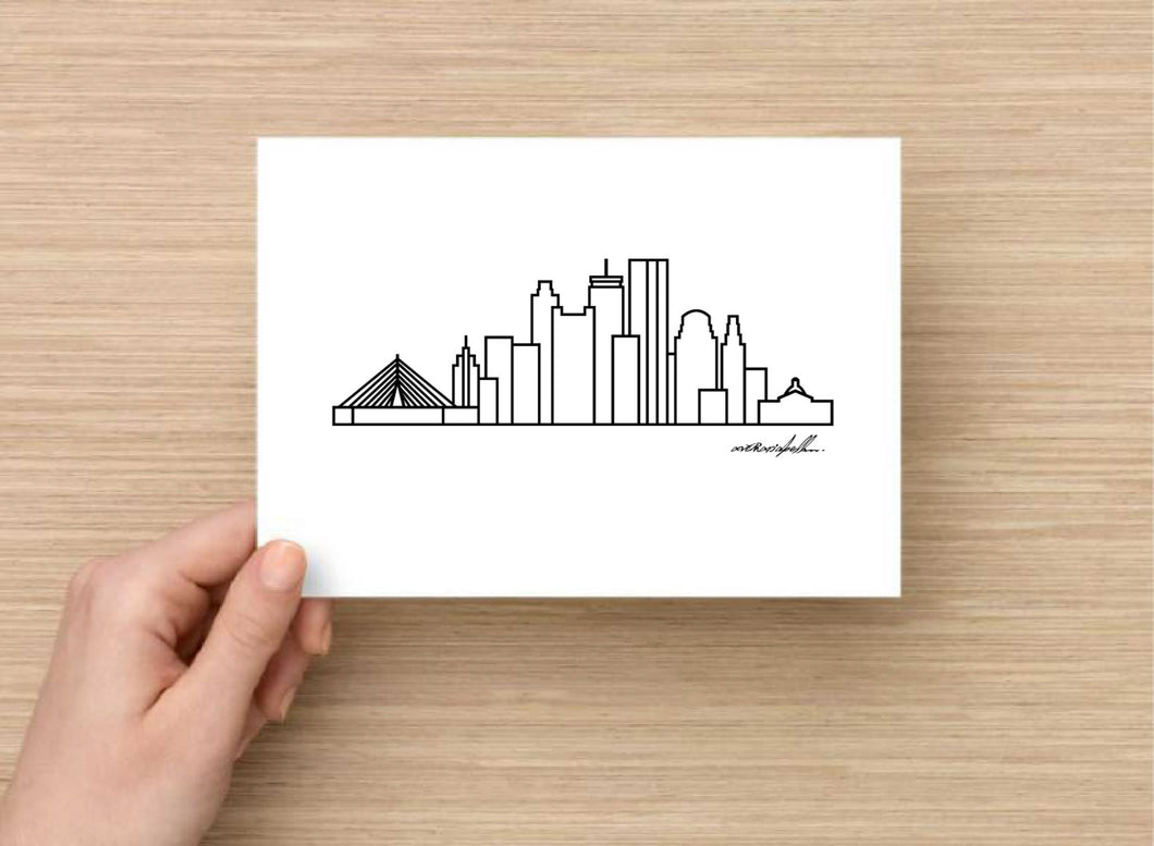 City Skyline Postcard - USA Print 5