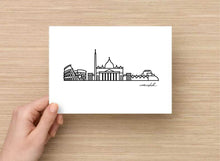Load image into Gallery viewer, City Skyline Postcard - Europe Print 5&quot;x7&quot; - Travel Gift and Mementos of cities you love - Collectible Minimalist Prints