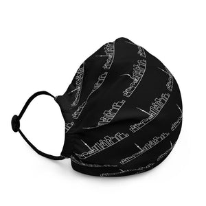 Skyline Apparel Premium face mask with Toronto Skyline Graphic - Black - Reusable Face Covering