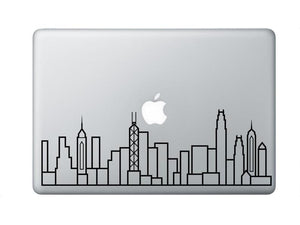 Hong Kong Skyline Art Decal - Decorative sticker for MacBook / laptop / wall / door / window