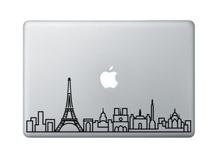 Paris Skyline Art Decal - Decorative sticker for MacBook / laptop / wall / door / window