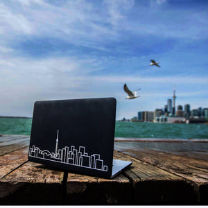 Toronto Skyline Art Decal - White Decorative sticker for MacBook / laptop / wall / door / window