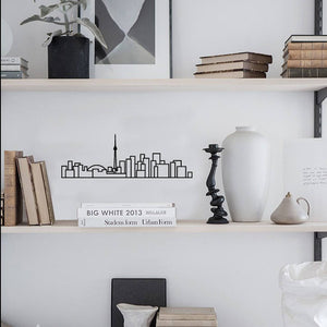 Toronto Skyline Art Decal - White Decorative sticker for MacBook / laptop / wall / door / window