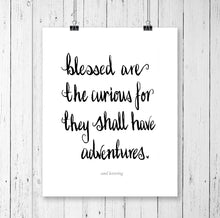 Load image into Gallery viewer, Typography Prints - Travel Quotes - Blessed - Unframed digital graphic