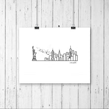 Load image into Gallery viewer, Skyline Prints - United States - Unframed digital graphic - 8&quot;x10&quot;
