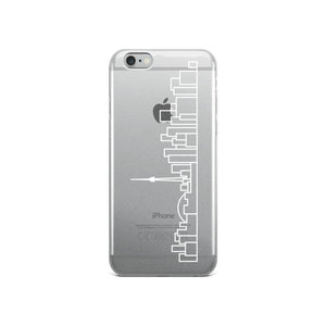 Phone Case iPhone - Clear - White Skyline