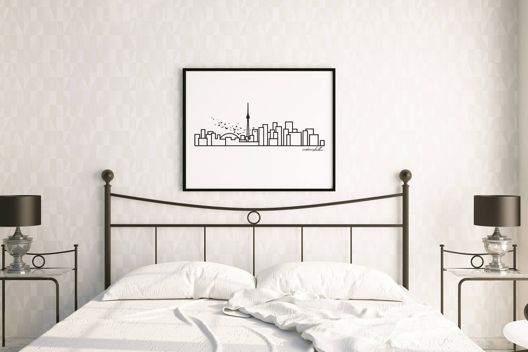 City Skyline Prints - UNFRAMED digital poster print - 18