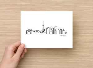 Toronto City Skyline Postcard - 5"x7" - Travel Gift and Mementos