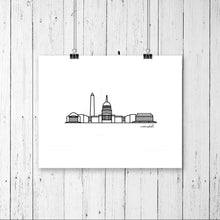 Load image into Gallery viewer, Skyline Prints - United States - Unframed digital graphic - 8&quot;x10&quot;