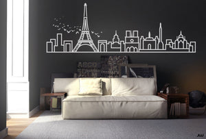 Paris Skyline - Wall Decal - Decorative wall sticker for your home decor