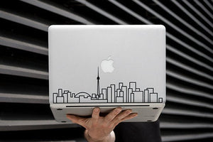 Toronto Skyline Art Decal - Decorative sticker for MacBook / laptop / wall / door / window