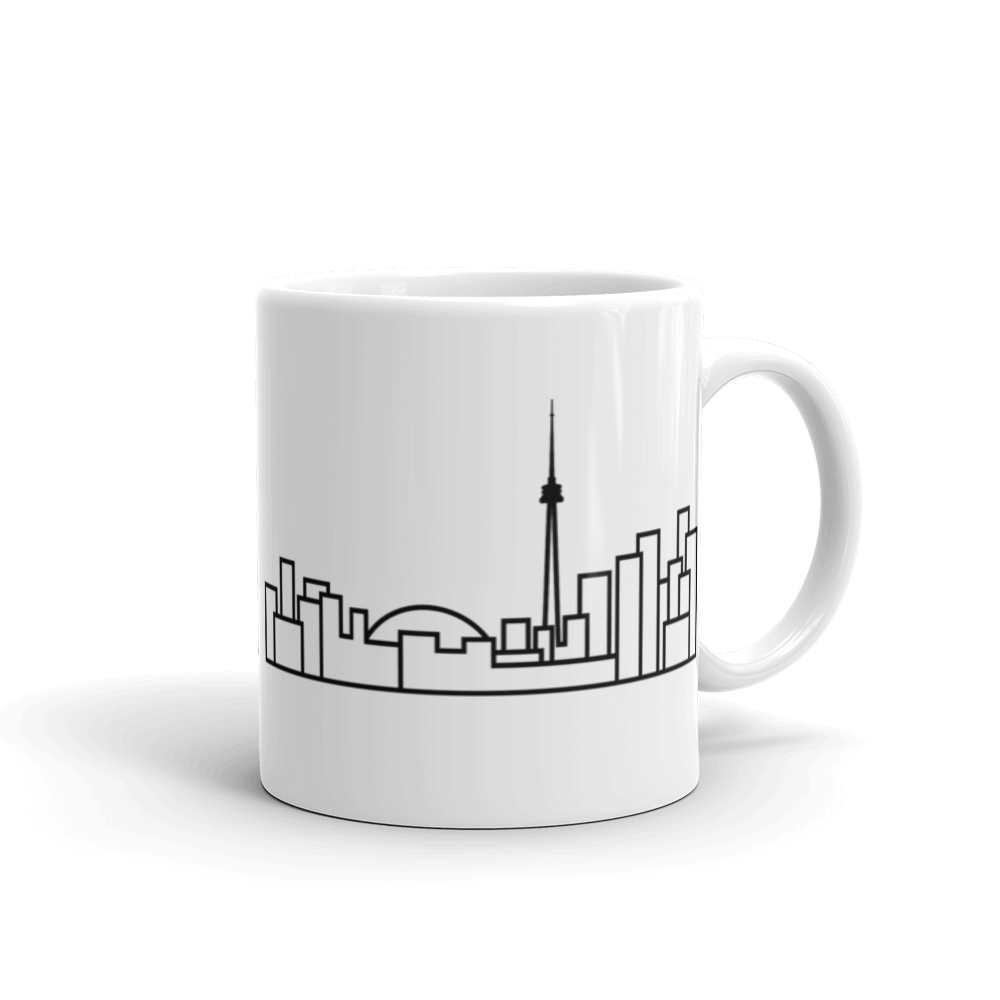 White Ceramic Skyline Mug - Toronto