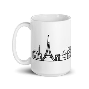 White Ceramic Skyline Mug - Customizable